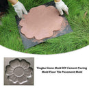 Flower Stepping Stone Mold Pavement Fashion Garden Cement Decor Concrete X1K9