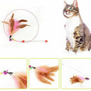 2pcs Kitten Play Teaser Cat Wand Replacement Head Interactive Feather_Bell O2T1