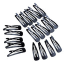 20 X Clamp Metal Snap Hair Black Hair Teardrop Shape Q5U6