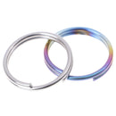 2Pcs 14mm Titanium alloy key ring TC4 flashlight clip keychain circl Gw