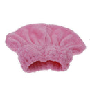 Useful minifiber dry hair hat quickly dry hair rolled towel cap (pink)