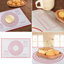 Baking Mats Silicone Cake Dough Kneading Rolling Non-Stick Sheet Red