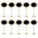 10 Pcs Wooden Lace Tabletop Blackboard With Stands Chalkboard 7.87 x 4.3''