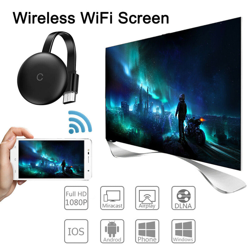 1080P Wireless WiFi HDMI Receiver 4K Display Adapter Dongle Digital Streamer US