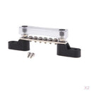 2pcs 6 Point Terminal Junction Block Stainless Power Post Distribution Buss Bar