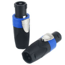10PCS NL4FC 4 pin Pole Plug Male Speaker Audio Cable Connector Compatible 69mm
