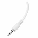 White Audio 3.5mm Male to USB 2.0 Male M/M Connector Charge Cable 15cm
