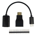 5X(3in1 Himbeer Pi Zero Kit Mini HDMI auf HDMI Header + Micro USB Adapter  H7W4)