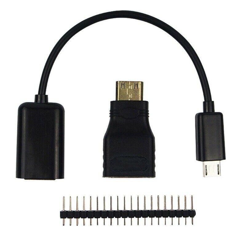 5X(3in1 Himbeer Pi Zero Kit Mini HDMI auf HDMI Header + Micro USB Adapter  H7W4)