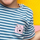 Pink Cartoon Backpack Book Camera Pins Brooch Badges Jewelry Gift (Style 1)