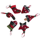 6pcs Mixed Christmas Ornaments Hanging Door Plate Pendant Christmas Tree