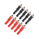 Pack of 10 4mm Insulated Banana Male Plug Audio Speaker Socket New Red+Black