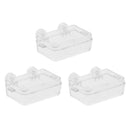 3 Pieces Plastic Tortoise Reptile Terrarium Water Dish