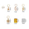 80Pcs Decorations Pendants Dreadlocks Beads Metal Cuffs Hair Rings Clips â„–[