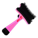 Pet Brush Hair Fur Shedding Trimmer Grooming Rake Comb Brush Tools-Pink G8L3
