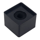 Square Cube Shaped Interview Mic Microphone Flag Station Black