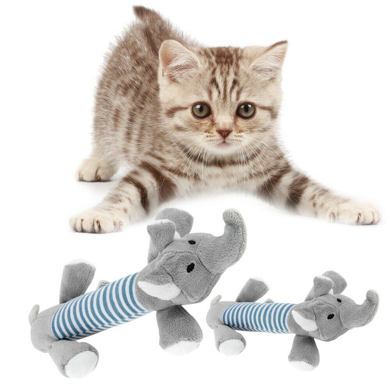 Pet Puppy Chew Squeaker Squeaky Plush Sound Ball For Dog-Elephant