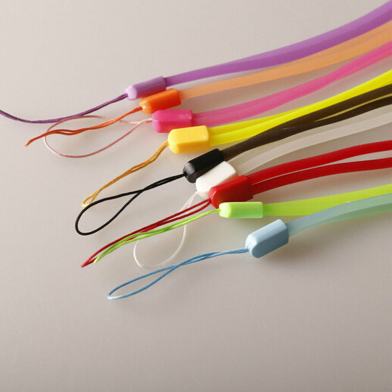 10X Luminous Round Lanyard Mobile Cell Phone Key USB Cords Strap 18cm OZ