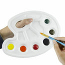 10Pieces Round Pointed Tip Nylon Hair Brush Set With 2 Piece Paint Tray Pal