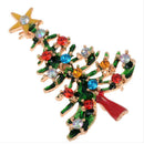 Brooch Enamel Gorgeous Rhinestone Crystal Christmas Tree Pin Holiday Party G Gw