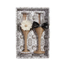 2Pcs Set Fashion Toasting Wedding Glasses Crystal Champagne Flutes For Brid
