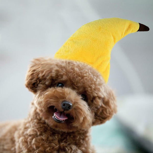 Banana Shape Pet Hat Adjustable Headgear Dog Cat Party Funny Headwear Props #gib