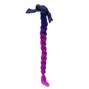 Helmet Braids Gradient Ramp Ponytail Motorcycle Helmet PC Fiber Hair 24"