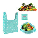 6pcs Plastic Folding Shopping Tote Shoulder Hangbag Washable Reusable Pouch SN9F