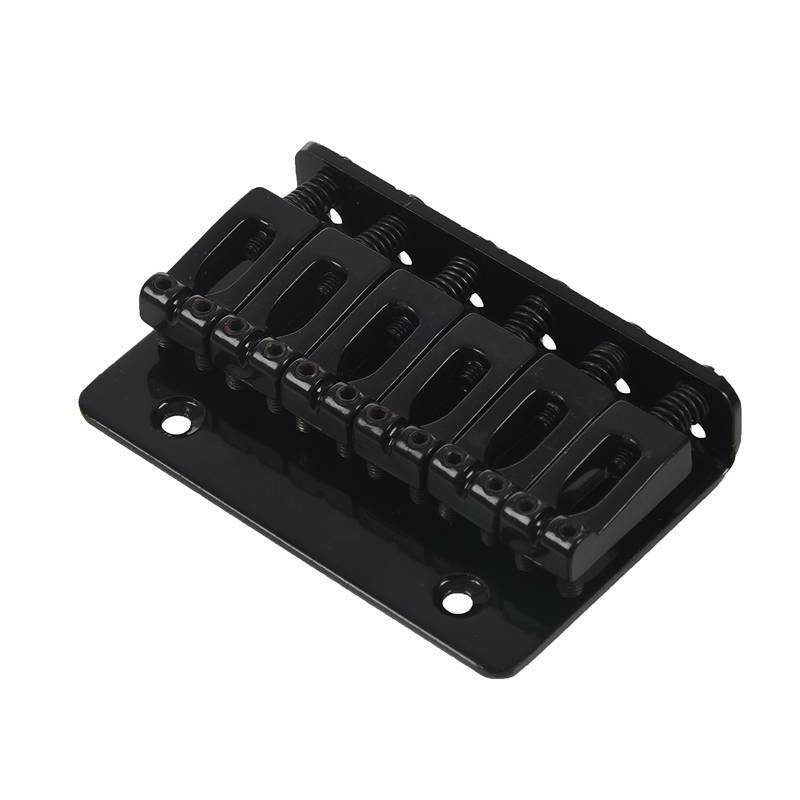 Black 6 string Fixed Hard Tail Guitar Bridge For Strat Guitar