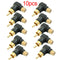 10Pcs RCA right angle adapter plug M/F male to female 90 degree elbowÃ‚Â Brass