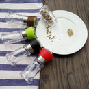 Salt & Pepper Spices Grinder Bottle Mill Brushed Stainless Steel Plastic Glass #