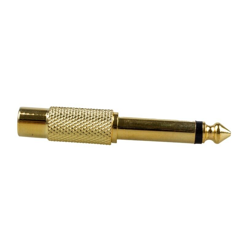5pcs 6.35mm 1/4" Male Mono Plug To RCA Female Jack Audio Adapter Connector Q6H5