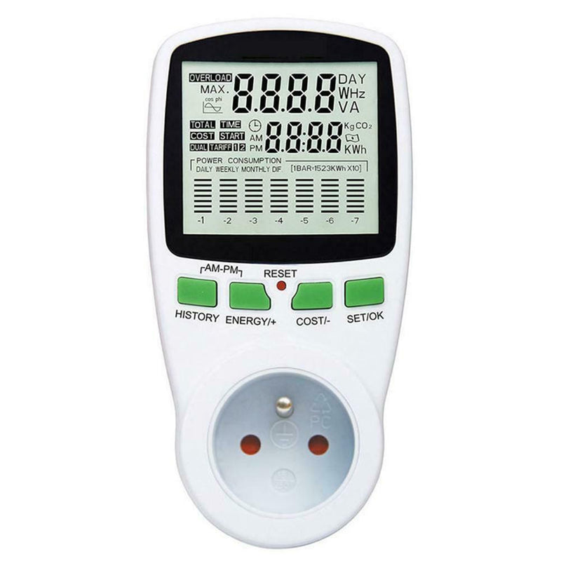 AC Power Meter 220V Digital Wattmeter European Union Energy Meter Watt (EU)