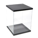 Clear Acrylic Display Case with Black Base, 8.27x8.27x7.87inch