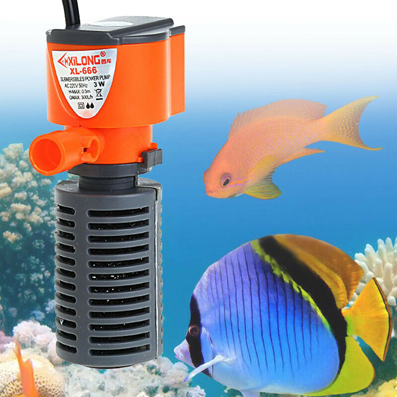 1PC Mini 3 in 1 Multi-function Aquarium Purifier Water Fish Tank Filter 3W 50Hz-
