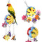 Pet Bird Parrot Swing Cage Hanging Hammock Parakeet Cockatiel Chew Toys