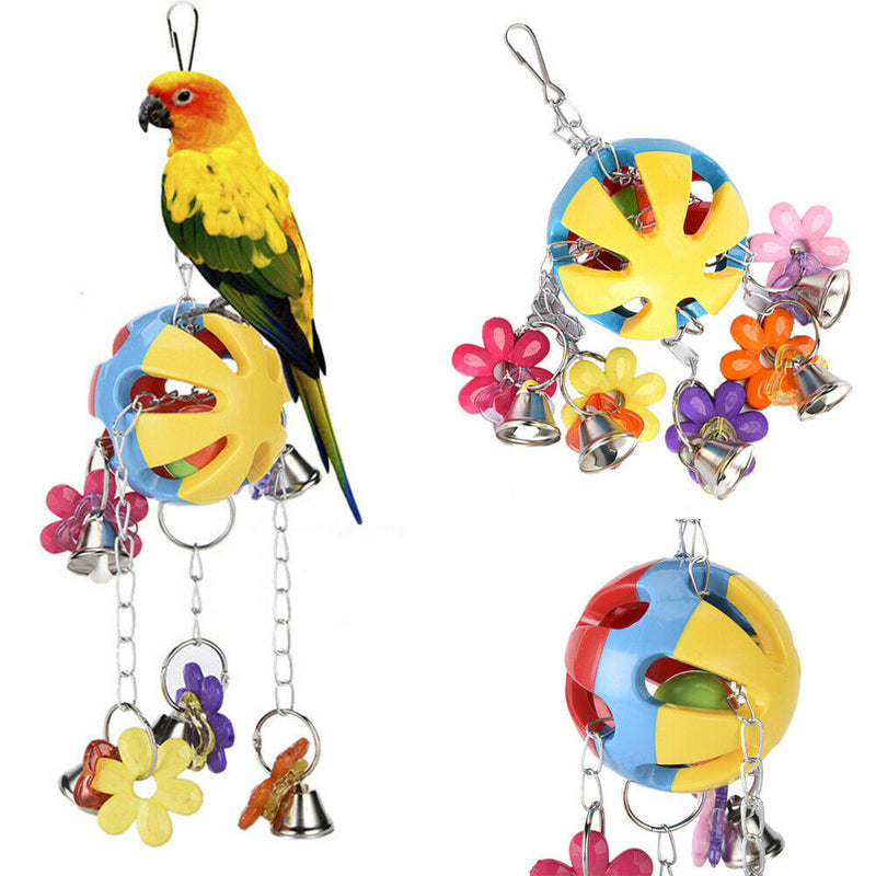 Pet Bird Parrot Swing Cage Hanging Hammock Parakeet Cockatiel Chew Toys