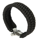 Adjustable Buckle Paracord Survival Parachute Cord Bracelet Buckle Whistle  B8E3