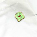 Cartoon Cute Bread Toast Slice Pin Brooches Badges Jewelry Gift (Style 1)