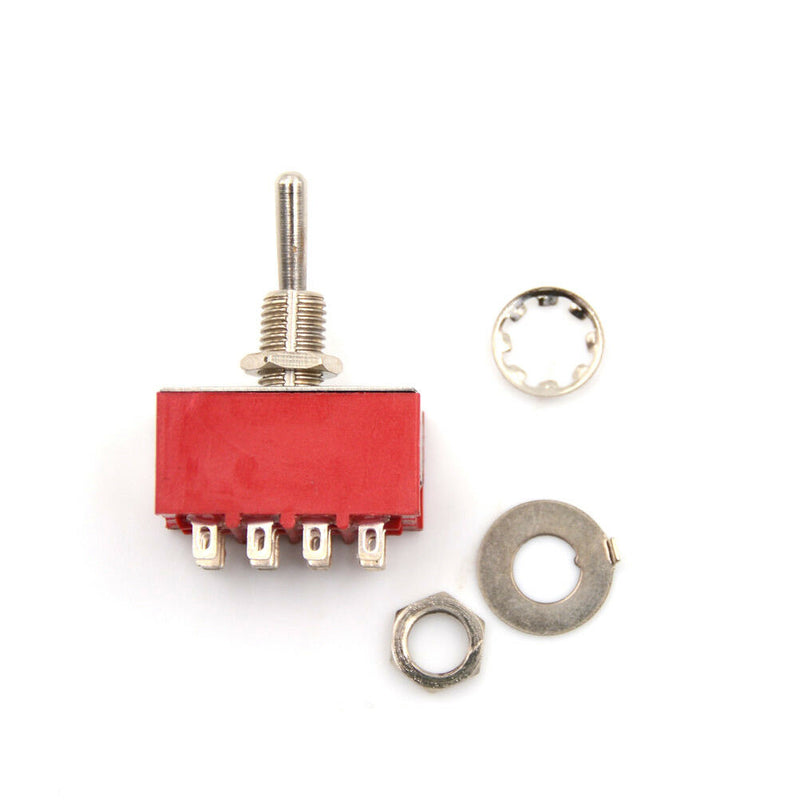 MTS-402 6A/125VAC 2A/250VAC 12 Pin 4PDT ON/ON 2 Position Mini Toggle Switch L.AU