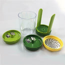 Green Stainless Steel Cutter Plastic Hand Spiral Cup Slicer Kitchen Tools