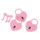 3 Pcs Mini Metal Heart Shape Padlock Lock with Key for Jewelry Diary Door
