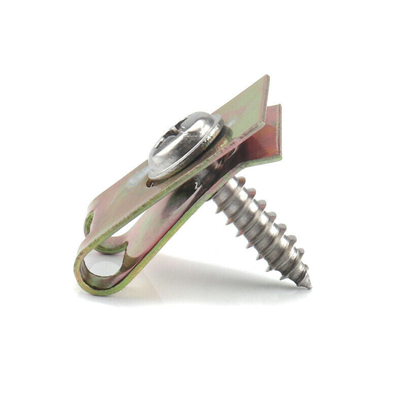 200PCS Spire Clips U Nuts Kit Galvanized Rust Resistance Speed Fasteners Screw