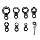 8pcs Stainless Steel Ceramic Fishing Rod Guide Eye Guide Ring Tip Line Ring
