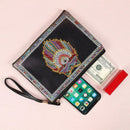 DIY Wolf Special Shaped Diamond Painting Women Wristlet Bag Zipper Wallet