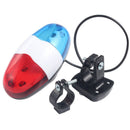 Electric Bike for Safety Cycling 4 Sound 6 LED Police Car Siren Light Horn Bell