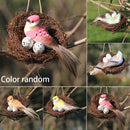 Bird Nest Set Easter Simulation Rattan Big Round Garden Props Window Display
