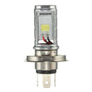 1PCS Motorcycle H4 COB LED Headlight Hi/Lo Beam Front Light Lamp Bulb White JR