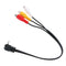 High speed 90degree 3.5mm male jack to 3 RCA female plug adapter audio convertJR