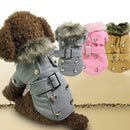 Dog Puppy Pet Warm Coat Thick Winter Puffer Jacket Clothes Apparel Gray M